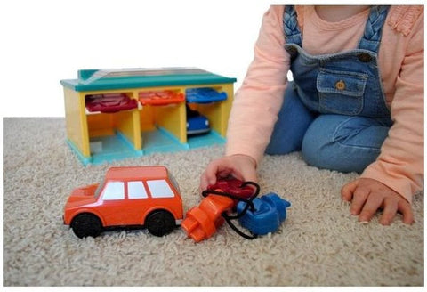 3 Car Garage-Battat Toys, Cars & Transport, Gifts For 3-5 Years Old, Imaginative Play, Small World, Stock, Strength & Co-Ordination-Learning SPACE