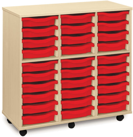 30 Single Tray Unit-Shelves, Storage, Storage Bins & Baskets, Trays-Maple-Learning SPACE