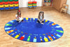 3x2m Oval Pencils Alphabet Carpet-Educational Carpet, Kit For Kids, Learn Alphabet & Phonics, Mats & Rugs, Oval, Rugs-Learning SPACE