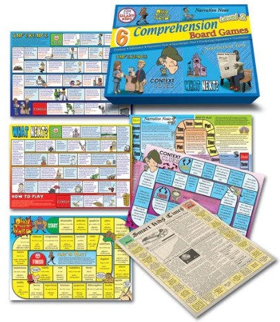6 Reading Comprehension Board Games Level 2 (9 - 11 years)-Primary Games & Toys, Primary Literacy, SmartKids, Spelling Games & Grammar Activities, Stock, Table Top & Family Games-Learning SPACE