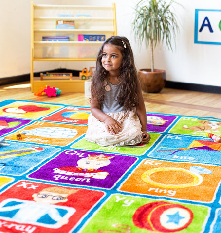 Alphabet Placement 3x2m Carpet-Educational Carpet, Kit For Kids, Learn Alphabet & Phonics, Mats & Rugs, Multi-Colour, Placement Carpets, Rectangular, Rugs-Learning SPACE