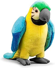 Animigos - Blue Macaw - World of Nature Plush Toy-Animigos, Baby Soft Toys, Comfort Toys, Early years Games & Toys, Gifts For 1 Year Olds, Tobar Toys, World & Nature-Learning SPACE