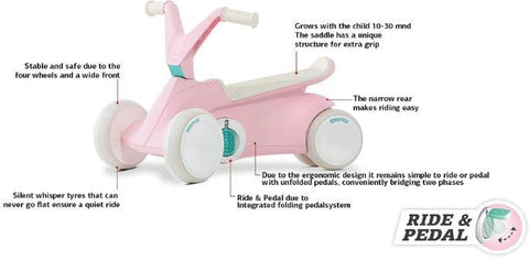 BERG GO2 Pink Baby Ride On-Baby & Toddler Gifts, Baby Ride On's & Trikes, Berg Toys, Gifts For 6-12 Months Old, Go-Karts, Ride & Scoot, Ride On's. Bikes & Trikes, Stock-Learning SPACE