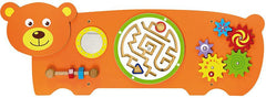 Bear Activity Wall Panel Toy-Additional Need, Fine Motor Skills, Gifts For 1 Year Olds, Helps With, Maths, Primary Maths, Sensory Wall Panels & Accessories, Shape & Space & Measure, Sound, Stock, Strength & Co-Ordination, Tactile Toys & Books, Tracking & Bead Frames, Viga Activity Wall Panel-Learning SPACE