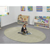 Biscuit Oval Rug-Chill Out Area, Mats & Rugs, Natural, Nature Sensory Room, Neutral Colour, Oval, Plain Carpet, Reading Area, Rugs, Sensory Flooring-Learning SPACE