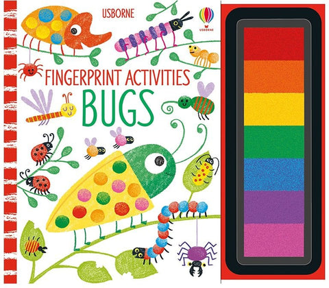 Bugs Fingerprint Art - Activity Book-Arts & Crafts, Drawing & Easels, Gifts for 5-7 Years Old, Primary Arts & Crafts, Primary Books & Posters, Spring, Stock, Usborne Books-Learning SPACE