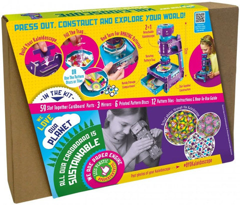 Build Your Own - Paper Kaleidoscope Eco Friendly Cardboard Slot Together Kit-Additional Need, Arts & Crafts, Craft Activities & Kits, Eco Friendly, Engineering & Construction, Fine Motor Skills, Games & Toys, Gifts for 8+, Helps With, Learning Activity Kits, Paper Engine, S.T.E.M, Table Top & Family Games, Technology & Design, Teen Games-Learning SPACE