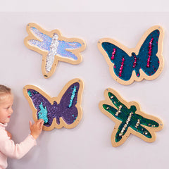 Butterflies & Dragonflies Sequin Set-Calmer Classrooms, Classroom Displays, Nature Learning Environment, Sensory Wall Panels & Accessories, Stock, Strength & Co-Ordination, TTS Toys-Learning SPACE