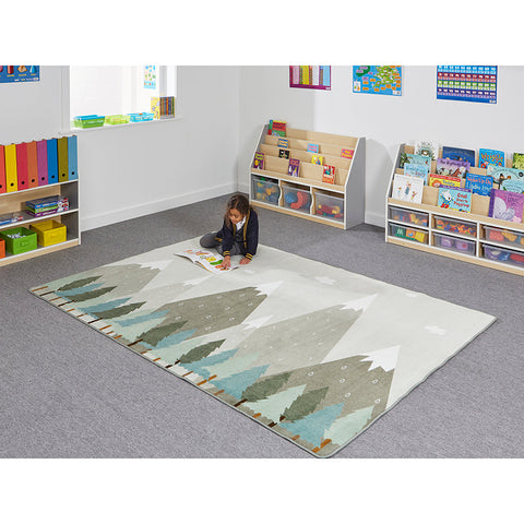 Calm Mountains Rug-Calming and Relaxation, Helps With, Mats & Rugs, Natural, Neutral Colour, Plain Carpet, Reading Area, Rectangular, Rugs, Sensory Flooring, World & Nature-Learning SPACE