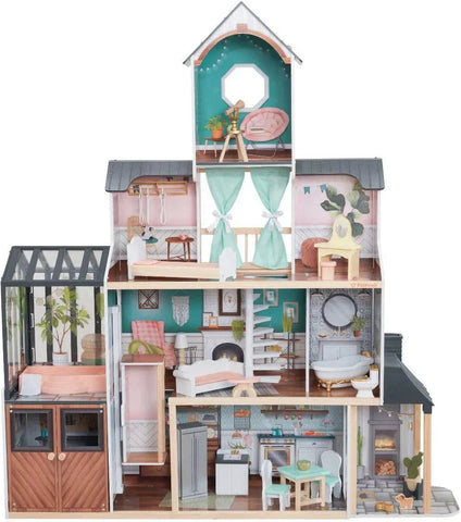 Celeste Mansion Dollhouse-Dolls & Doll Houses, Games & Toys, Gifts For 3-5 Years Old, Imaginative Play, Kidkraft Toys, Pretend play, Small World-Learning SPACE