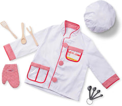 Chef Role Play Costume Set-Dress Up Costumes & Masks, Gifts For 2-3 Years Old, Gifts for 5-7 Years Old, Halloween, Imaginative Play, Kitchens & Shops & School, Puppets & Theatres & Story Sets, Seasons, Stock-Learning SPACE