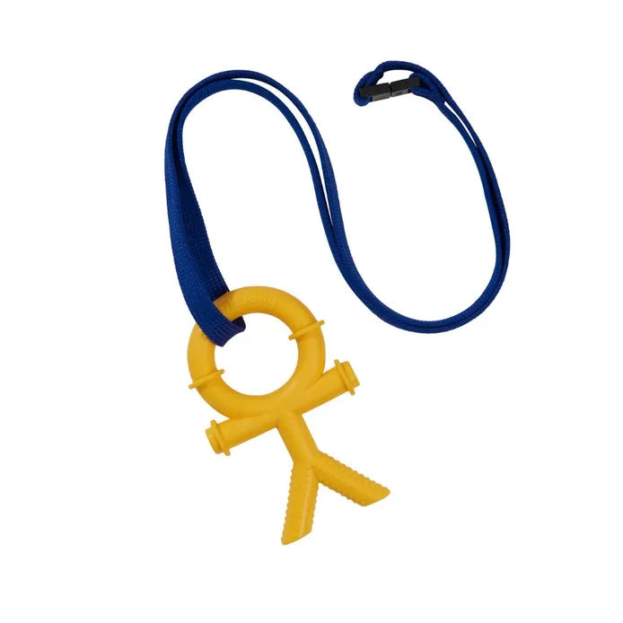 Chewbuddy™ Stickman Chew with Lanyard-AllSensory, Autism, Chewing, Helps With, Neuro Diversity, Oral Motor & Chewing Skills, Proprioceptive, Sensory Direct Toys and Equipment, Sensory Processing Disorder, Sensory Seeking-Yellow (Tuff)-Learning SPACE