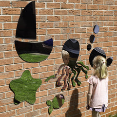 Children's Plastic Safety Mirrors - Sand And Sea-AllSensory, Down Syndrome, Helps With, Playground Wall Art & Signs, Sensory Mirrors, Sensory Seeking, Underwater Sensory Room-Learning SPACE