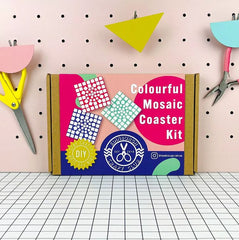 Colourful Mosaic Coaster Kit-Art Materials, Arts & Crafts, Craft Activities & Kits-Learning SPACE
