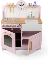Country Play Kitchen Pink-Bigjigs Toys, Gifts For 2-3 Years Old, Imaginative Play, Kitchens & Shops & School, Pretend play, Stock, Tidlo Toys-Learning SPACE