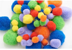 Crafty Bitz - Primary Colour Pom Poms Pk 100-Art Materials, Arts & Crafts, Crafty Bitz Craft Supplies, Early Arts & Crafts, Messy Play, Primary Arts & Crafts, Seasons, Spring, Stock-Learning SPACE