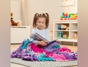 Created by Me! Flower Fleece Quilt-Blankets & Throws-Arts & Crafts, Early Arts & Crafts, Lacing, Nurture Room, Primary Arts & Crafts-Learning SPACE