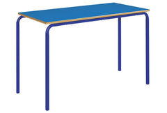 Crushed Bent Table: Colour Collection-Classroom Furniture, Classroom Table, Metalliform, Table-1100x550-46cm (3-4 Years)-Blue-Learning SPACE