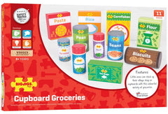 Cupboard Groceries - PlayFood-Bigjigs Toys, Calmer Classrooms, Feeding Skills, Gifts For 2-3 Years Old, Imaginative Play, Kitchens & Shops & School, Life Skills, Play Food, Stock, Wooden Toys-Learning SPACE