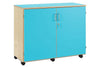 Cupboard with 2 Adjustable Shelves - Bubble Gum Range-Cupboards, Cupboards With Doors-Cyan-Learning SPACE