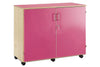 Cupboard with 2 Adjustable Shelves - Bubble Gum Range-Cupboards, Cupboards With Doors-Pink-Learning SPACE