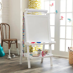 Deluxe Wooden Easel - White-Art Materials, Arts & Crafts, Drawing & Easels, Early Arts & Crafts, Gifts For 3-5 Years Old, Kidkraft Toys, Painting Accessories, Primary Arts & Crafts-Learning SPACE