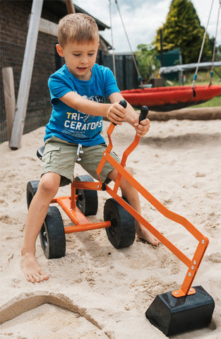 Digger with Wheels-Early Years. Ride On's. Bikes. Trikes, Messy Play, Outdoor Sand & Water Play, Outdoor Toys & Games, Ride On's. Bikes & Trikes, Sand, Sand & Water, Small Foot Wooden Toys, Strength & Co-Ordination-Learning SPACE