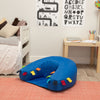 Sensory Touch Tags Support Seat Blue-Bean Bags & Cushions, Cushions, Eden Learning Spaces, Physical Needs, Stock, Tactile Toys & Books-Learning SPACE
