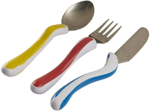 Easy Grip Children's Cutlery Set-Additional Need, Calmer Classrooms, Feeding Skills, Fine Motor Skills, Helps With, Life Skills, Stock-Learning SPACE