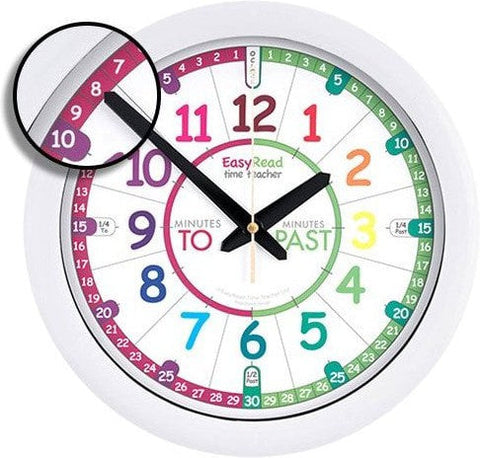 EasyRead Time Teacher Rainbow Past & To Wall Clock-Calmer Classrooms, Early Years Maths, Easy Read Time Teacher, Helps With, Life Skills, Maths, Primary Maths, PSHE, Sand Timers & Timers, Schedules & Routines, Stock, Time-Learning SPACE
