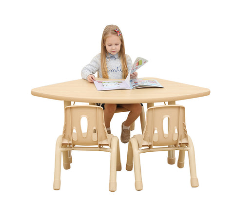Elegant Height Adjustable Fan Table-Classroom Table, Corner & Semi-Circle, Furniture, Height Adjustable, Plastic, Profile Education, Table-Learning SPACE