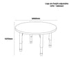 Elegant Height Adjustable Round Table-Classroom Table, Furniture, Height Adjustable, Plastic, Profile Education, Round, Table-Learning SPACE