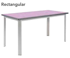 Elite Static Height Table - Rectangle-Classroom Table, Metalliform, Table-Lilac-640mm - 8-11 Years-Learning SPACE