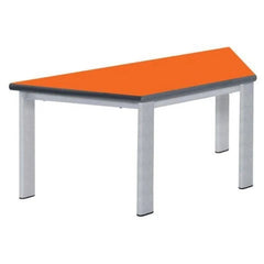 Elite Static Height Table - Trapezoidal-Classroom Table, Metalliform, Table-Orange Flame-640mm - 8-11 Years-Learning SPACE