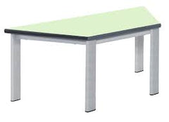 Elite Static Height Table - Trapezoidal-Classroom Table, Metalliform, Table-Soft Lime-640mm - 8-11 Years-Learning SPACE