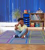 Essentials Rainbow Squares Indoor/Outdoor 3x2m Carpet-Kit For Kids, Mats & Rugs, Natural, Neutral Colour, Placement Carpets, Rectangular, Rugs-Learning SPACE