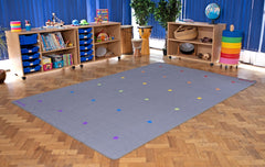 Essentials Rainbow Stars Indoor/Outdoor 3x2m Carpet-Kit For Kids, Mats & Rugs, Natural, Neutral Colour, Placement Carpets, Rectangular, Rugs-Learning SPACE