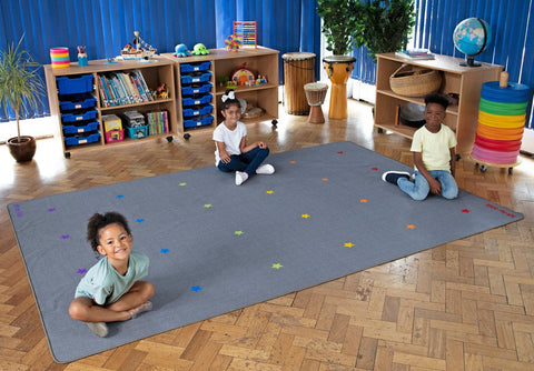 Essentials Rainbow Stars Indoor/Outdoor 3x2m Carpet-Kit For Kids, Mats & Rugs, Natural, Neutral Colour, Placement Carpets, Rectangular, Rugs-Learning SPACE