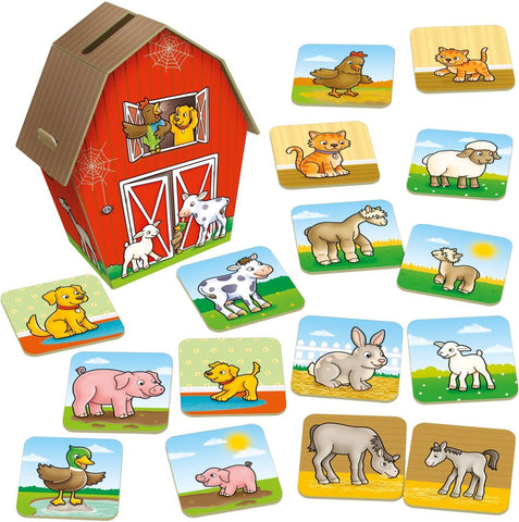 Farmyard Families - Matching and Posting Game-Early years Games & Toys, Early Years Maths, Farms & Construction, Gifts For 2-3 Years Old, Gifts For 3-5 Years Old, Imaginative Play, Maths, Memory Pattern & Sequencing, Orchard Toys, Primary Games & Toys, Primary Maths-Learning SPACE