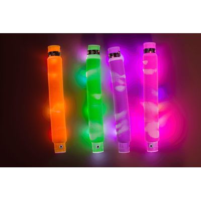 Fidget Pop Tubes with LED-AllSensory, Fidget, Sensory Light Up Toys-Learning SPACE