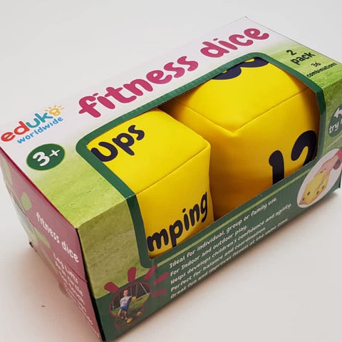 Fitness Dice - Set of 2-Active Games, Additional Need, Calmer Classrooms, eduk8, Exercise, Garden Game, Gross Motor and Balance Skills, Helps With, Outdoor Toys & Games-Learning SPACE