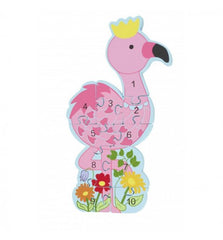 Flamingo Number Puzzle-Counting Numbers & Colour, Wooden Toys-Learning SPACE