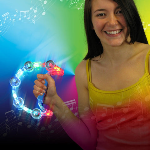 Flashing Tambourine - Children's Musical Instrument-Additional Need, AllSensory, Cause & Effect Toys, Cerebral Palsy, Deaf & Hard of Hearing, Early Years Musical Toys, Helps With, Music, Pocket money, Primary Music, Sensory Light Up Toys, Sensory Seeking, Sound, Stock, The Glow Company-Learning SPACE