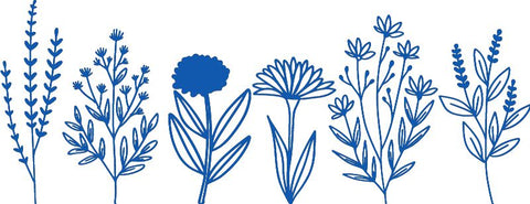 Flower Wall Decal-Nature Sensory Room, Sticker, Wall & Ceiling Stickers, Wall Decor-Blue-52x20 cm-Learning SPACE