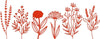 Flower Wall Decal-Nature Sensory Room, Sticker, Wall & Ceiling Stickers, Wall Decor-Red-52x20 cm-Learning SPACE