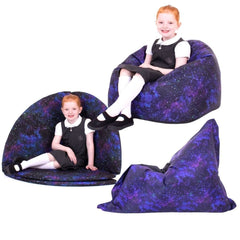 Galaxy Themed Seating Bundle-Sofas-Bean Bags, Bean Bags & Cushions, Calming and Relaxation, Eden Learning Spaces, Helps With, Nurture Room, Star & Galaxy Theme Sensory Room, UV Reactive-Learning SPACE