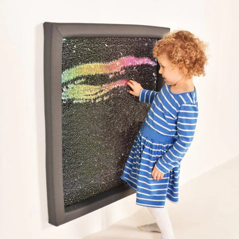 Giant Padded Flip Sequin Board (GREY FRAME) 840mm sq-AllSensory, Calmer Classrooms, Classroom Displays, Helps With, Padding for Floors and Walls, Sensory Wall Panels & Accessories, Stock, Visual Sensory Toys, Wall Padding-Learning SPACE