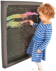 Giant Padded Flip Sequin Board (GREY FRAME) 840mm sq-AllSensory, Calmer Classrooms, Classroom Displays, Helps With, Padding for Floors and Walls, Sensory Wall Panels & Accessories, Stock, Visual Sensory Toys, Wall Padding-Learning SPACE