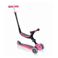 Globber GO•UP Foldable 3in1 Scooter with Light-Up Wheels-Baby & Toddler Gifts, Baby Ride On's & Trikes, Early Years. Ride On's. Bikes. Trikes, Exercise, Globber Scooters, Ride & Scoot, Ride On's. Bikes & Trikes, Scooters-Pink-Learning SPACE