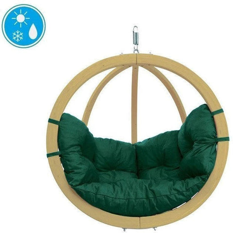 Globo Wooden Hanging Chair-Children's Wooden Seating, Hammocks, Indoor Swings, Movement Chairs & Accessories, Seating, Stock-Green-Learning SPACE